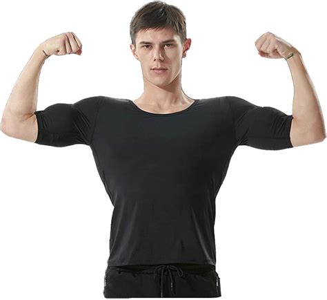 fake muscle man clothes|muscle enhancing padded undershirt.